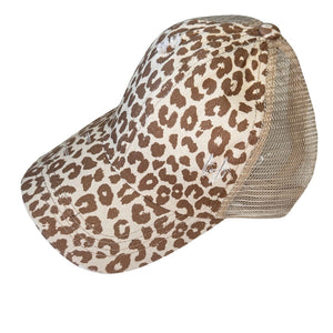 Tan Leopard Baseball Hat