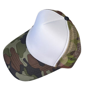 White/Camo Trucker Hat