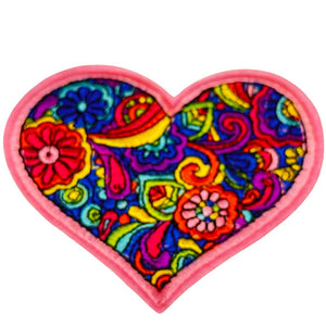 Floral Heart Embroidered Patch