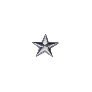 Silver Star Embroidered Patch