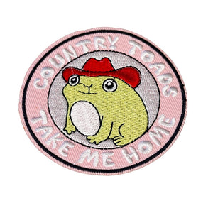 Country Toads Embroidered Patch